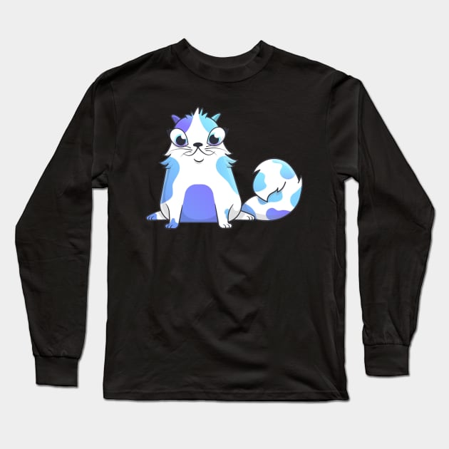 CryptoKitties - NFT Cat Design Long Sleeve T-Shirt by info@dopositive.co.uk